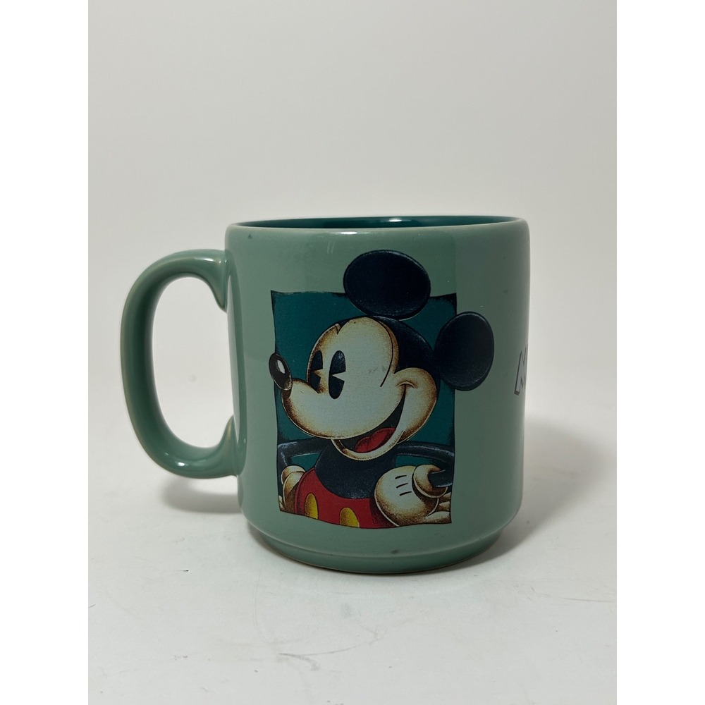 Disney Mickey Mouse Sage Green Ceramic Coffee Mug Tea Cup Classic Character